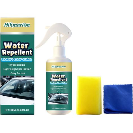 Wasserdichtes Glas-Sprühset für Autoscheiben – Reinigungs- und Fleckenentfernungsprodukte für bessere Sicht – Imprägniermittel 100 ml x 1 + Schwamm x 1 + Handtuch x 1 -- BIEMMEDUE (1/5)