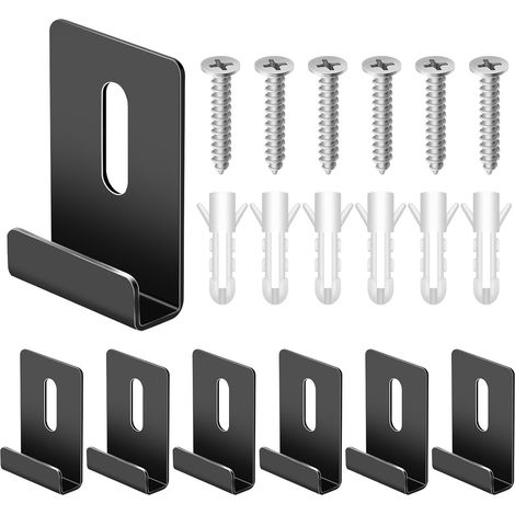 Kit de 18 piezas de clips para colgar espejos de canal grande de 72 mm, clips de retención grandes y resistentes de acero inoxidable 304 con abrazaderas de espejo con tornillo (1/5)
