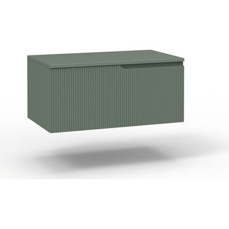 Base con top 1 cestone ZIP verde salvia (1/2)