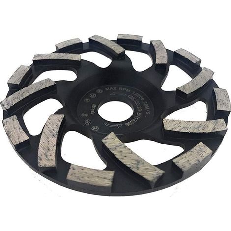 Disque de Meulage Diamanté Abrasif de 125 x 22,2 mm, Meule pour Pierre, Béton et Carrelage, Outil de Découpe, Résistant (1/4)