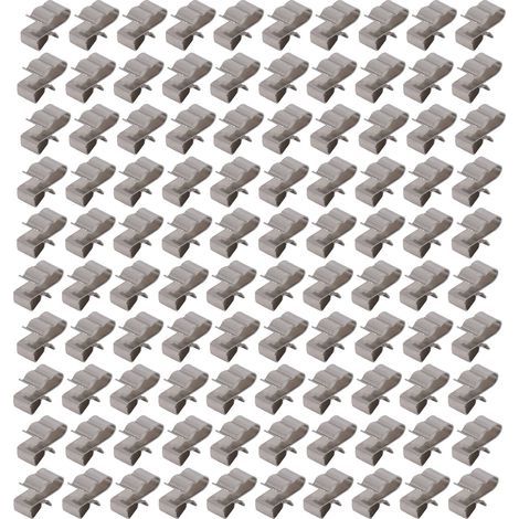 Kit de 100 clips de fixation pour câbles photovoltaïques en acier inoxydable, pour panneaux solaires PV