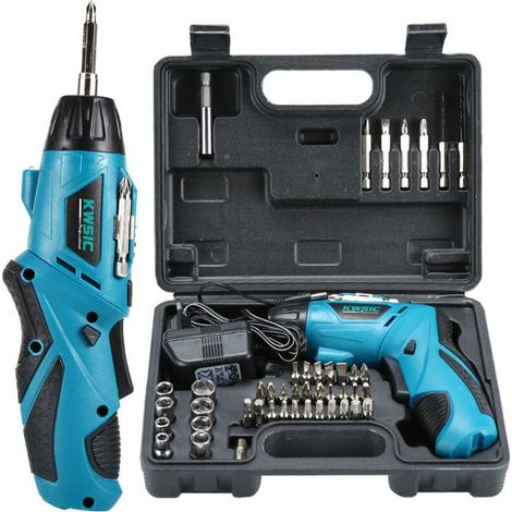 Tournevis électrique sans fil 4,8 V – Mini perceuse multifonction rechargeable pour bricolage maison, kit outils de quincaillerie (1/5)