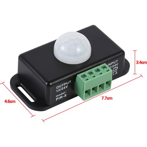 12V/24V DC Infrarot-PIR-Bewegungsmelder mit Schalter für LED-Lichtleisten (1/5)