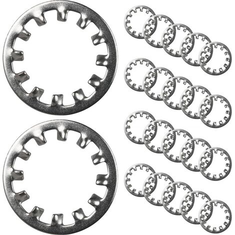 M5 x Rondelles de Blocage 304 Inox Rondelle Dentées InternesRondelles Verrouillage à Vitesse Rapide 30 pièces 10mm Acier Inoxydable Acier