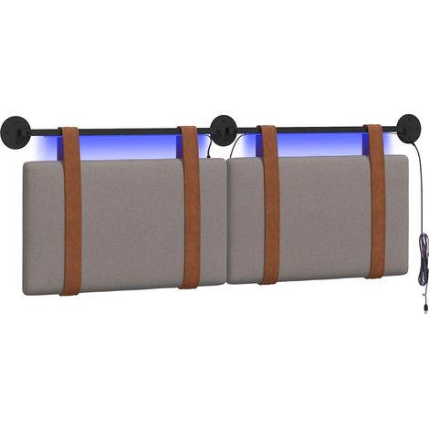 Hanging Headboard Taupe Antique PU vidaXL