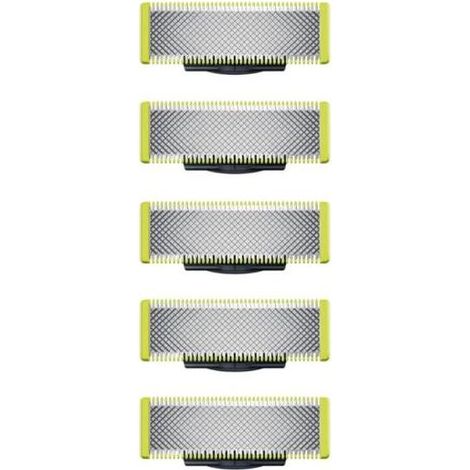 Lames de rechange pour rasoir OneBlade – Acier inoxydable – Durée de vie jusqu'à 4 mois – Lot de 5 lames pour rasage précis (1/4)