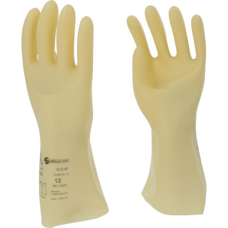 Ks Tools – Gants isolants électriques taille 12 – Classe 00 – Latex diélectrique – Protection jusqu'à 500V – Confort optimal avec traitement antiallergique