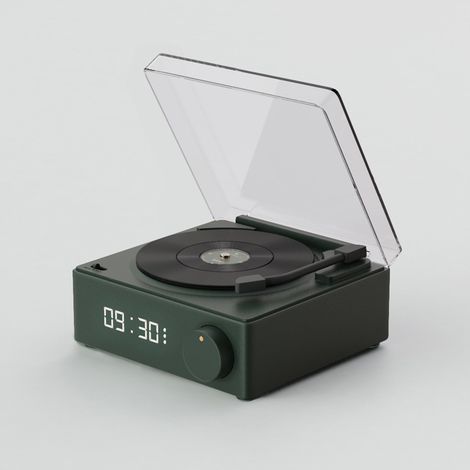 Enceinte Bluetooth style tourne-disque vinyle vintage, style phonographe rétro, jaune, look mignon, cadeau pour filles, basses puissantes, volume sonore élevé (1/5)