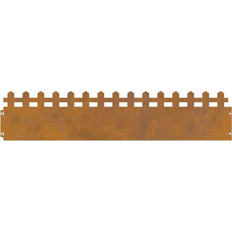 Bordures de pelouse 10 pcs Rouillé 103 x 0,05 x 22 cm CFW978936 (1/5)
