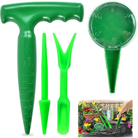 Plantoir de Jardin, 4pcs Outil Jardinage Plantoir, Plantoir Jardinage, Transplanteur, Aides à la Culture des Plantes Succulentes et des Plantes
