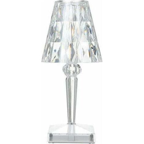 Lampe De Table En Cristal De Diamant, Lampe De Chevet Veilleuse Atmosphere Chambre, Temperature/Luminosite Reglable, Pas De Batterie, Chargement Usb - Pas de batterie, type usb (1/4)