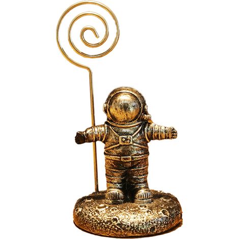 1 statue d'astronaute, design Apollo sur la Lune, décoration bureau étagère, porte-photo enfant, idée cadeau original (1/5)