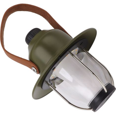 Lampe de camping LED en forme de pomme de pin, rechargeable par USB, 3 couleurs, idéale pour les tentes et les activités de plein air (vert). (1/5)