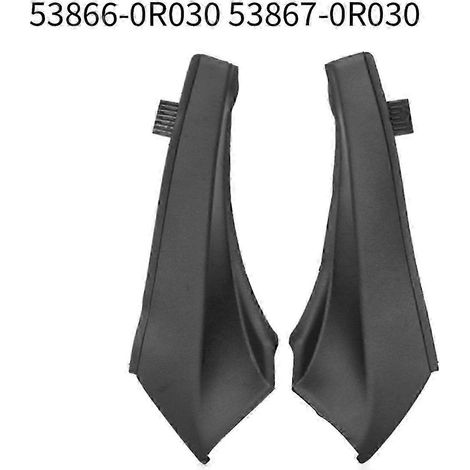 paire de caches d'extension latéraux d'essuie-glace avant gauche et droit pour Toyota RAV4 2013-2018 53866-0R030 53867 Noir SZRH AS (1/5)