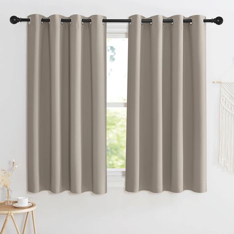 Rideau Occultant Court - Rideaux Opaque pour Cuisine 140x160cm (1/5)