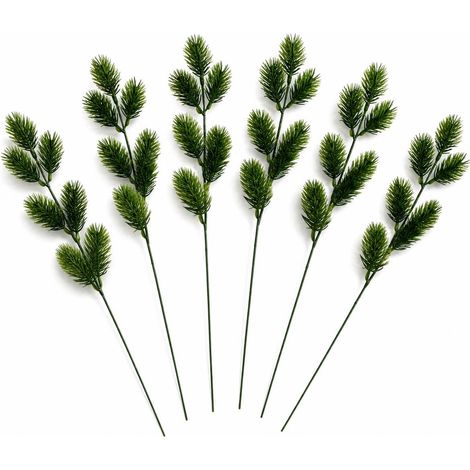 Pack of 6 x 45cm Artificial Pine Cone Spray Stem (1/5)