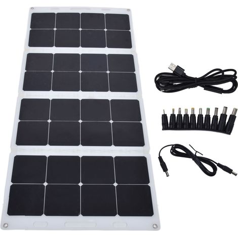 Panneau Solaire Pliable 100W 18V Kit Chargeur de Batterie Portable en PET EVA PTP pour Voiture, Recharge USB (1/5)