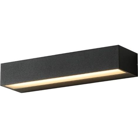 TONCHEAN Außenwandleuchte, LED-Wandleuchte 3000K Warmweiß - Schwarz 30 cm