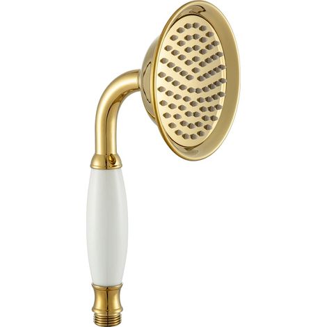 Grand pommeau de douche en laiton doré 108 mm de style victorien traditionnel (1/5)