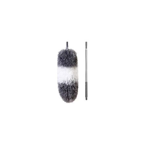 Plumeau télescopique en microfibre 254 cm – Tête pliable pour surfaces élevées – Mât en acier inoxydable – Nettoyage efficace (1/5)