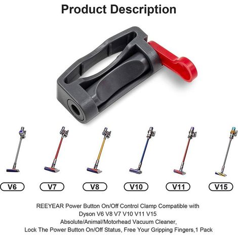 2 Stück Staubsauger-Auslöser-Verriegelungsclip, kompatibel mit Dyson V15, V6, V8, V7, V10 und V11 (1/5)