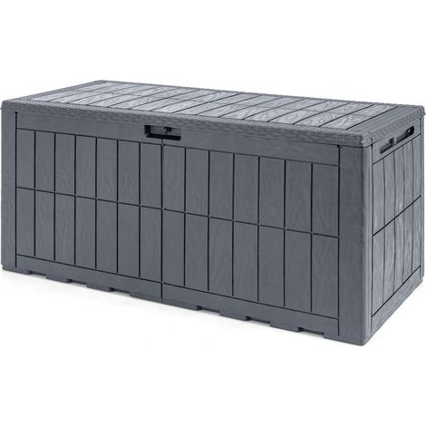 120 Gal Outdoor Deck Box, Waterproof, Grey