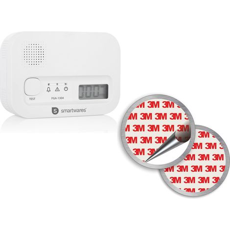 Kohlenmonoxid-Melder Batteriebetrieben & Magnethalterung, 85dB Alarm, Display (1/5)