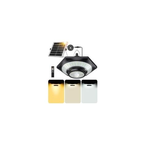 Lampe solaire intérieure extérieure 228 LED 4000LM – 5 modes avec détecteur de mouvement – 3 températures de couleur – IP65 étanche - 4400mAh