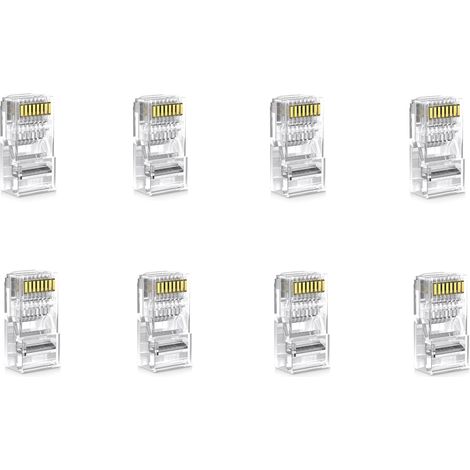 Connettori Rj45 8P8C PLUG Ethernet Adattatore Cavo di rete 2Conf KDCA07-1