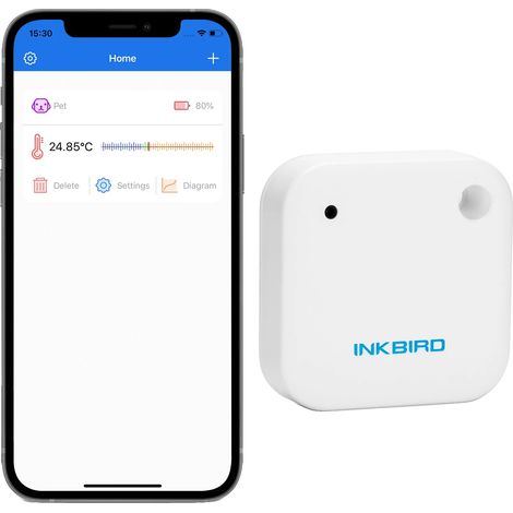 Sensor de temperatura, conectividad Bluetooth, diseño resistente al agua, tal como se muestra en la imagen. (1/2)