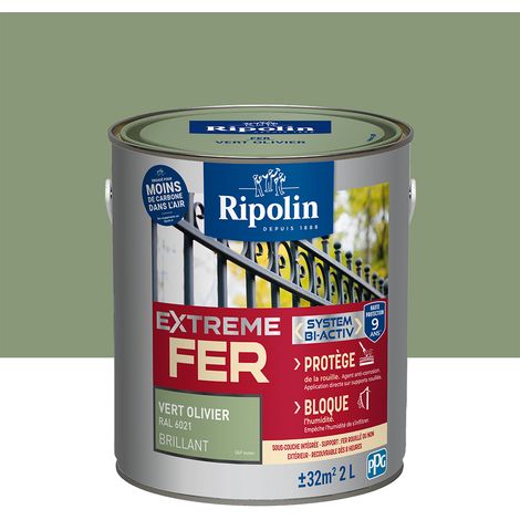 Ripolin – Peinture fer extérieur brillante 2L – Antirouille – Application directe sur supports rouillés – Excellente résistance intempéries (1/5)