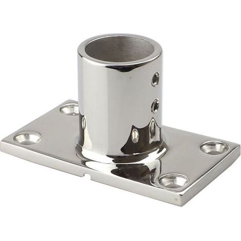 Embase tubulaire à fond carré à 90° en acier inoxydable 316, diamètre 30 mm, pour main courante de 22 mm/25 mm. Accessoires de quincaillerie pour yachts et bateaux. Support de main courante en acier i (1/3)