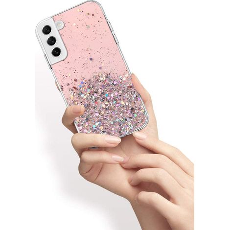 Samsung Galaxy S21 FE Hülle, Glitzernd, Pink (1/3)
