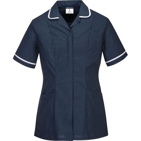 Portwest Tunica da donna elasticizzata con cerniera di servizio Blu navy M (1/2)