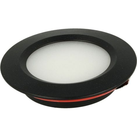 Mini Faretto LED da Incasso 3W, 420 Lumen, DC 10-30V, Foro 50 mm, Carcassa Nera (Bianco Caldo 3000K)