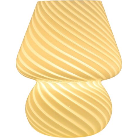 Bardusch-Lampe champignon, lampe de table en verre de style Murano vintage, motif champignon, idéale pour la chambre, le salon ou le bureau. Décoration intérieure.//// (1/5)