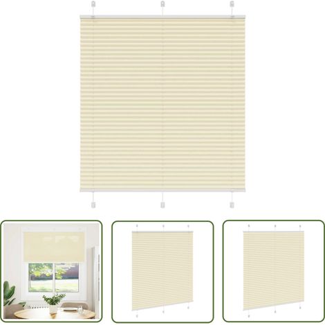 vidaXL Plissee Creme 120x150 cm Stoffbreite 119,4 cm Polyester (1/5)