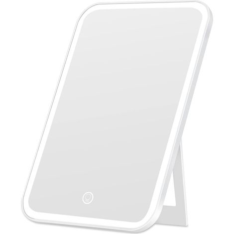 Miroir de maquillage avec éclairage LED, rechargeable par USB-C