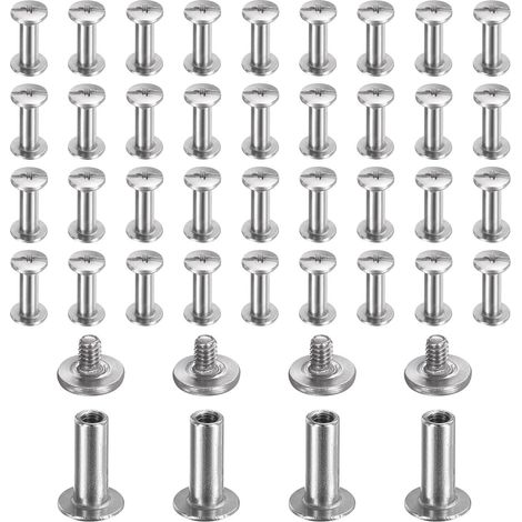 40 Jeux De Vis Chicago M2x9mm 3mm Longueur Métal Argent (1/5)