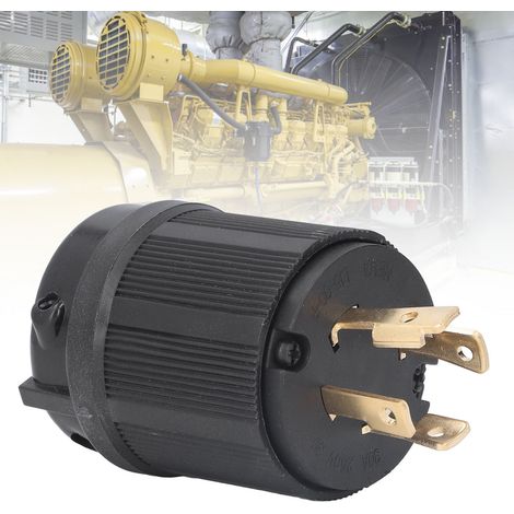 NEMA L15-30P Industriestecker nach amerikanischem Standard, vierpolig, mit Verriegelungsschutz, 30 A, 250 V (1/5)