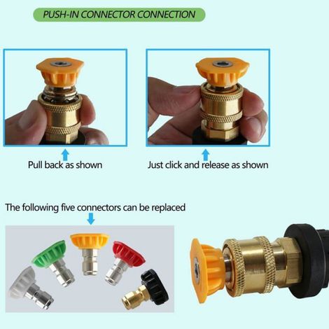 Adaptateur pour nettoyeur haute pression - - Karcher K2-K7 - 5 buses - 2,5 GPM - Multicolore (1/5)