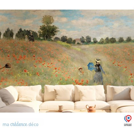 Papier peint : Claude Monet, Coquelicots, Environs D'argenteuil - Intissé - 200 cm - 280 cm (1/5)