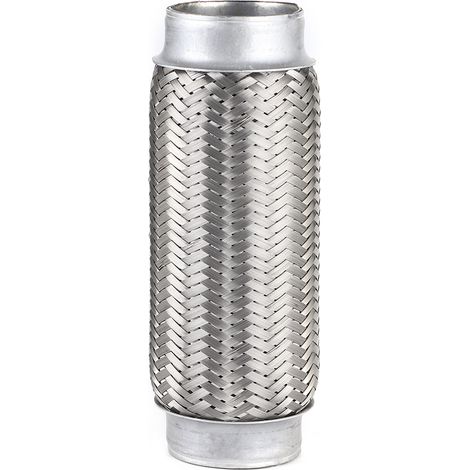 Tuyau flexible d'échappement en acier inoxydable, raccord de réparation universel pour voiture, tube flexible 55x200mm, accessoire auto. (1/5)