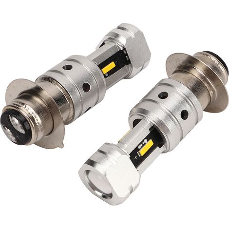 Feux de route LED H6 H6M P15D 100W Super Puissant Double Lentille Optique Ampoule Moto ATV UTV 3000K Jaune (1/5)