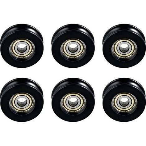 6 PièCes Roulette Porte Baie Vitréee Coulissante, Roulettes Rechange Pour Porte Moustiquaire, Coulissante Douche Accessoires, Pour Stores, Tiroirs, Portes En Aluminium, Armoires, 5×20×7mm (1/5)