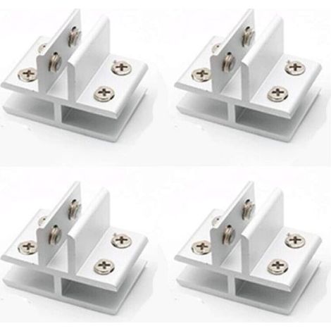 Lot De 4 Pinces En Forme De T Pour Verre Sur 3 Panneaux Latéraux, Douches, Tables, Panneaux De Serrage 10-12 Mm (1/5)