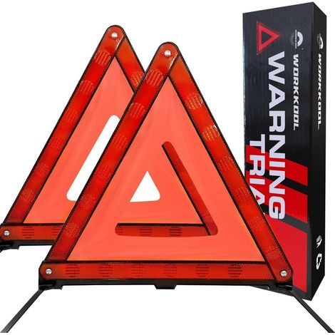 Warndreieck Auto 2er-Pack mit Aufbewahrungsbox, reflektierend, ECE R27 konform (1/5)