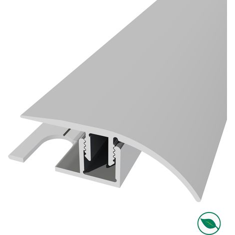 Forestea – Barre de seuil aluminium argent 90 cm – Largeur 3,9 cm – Hauteur 1,4 cm – Base joint dilatation pour pose facile (1/2)