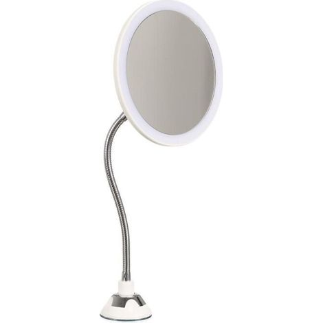 Miroir Grossissant Flexible "Lumineux" 30cm Blanc