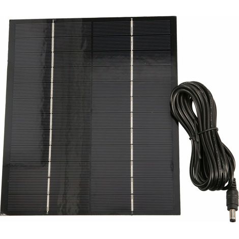 Green Mobility-Panneau Solaire Avec 9.84Ft Dc Sortie Monocristallins Silicon Solaire Portable Diy Camping Etanche, 6W 12V 500Ma (1/5)